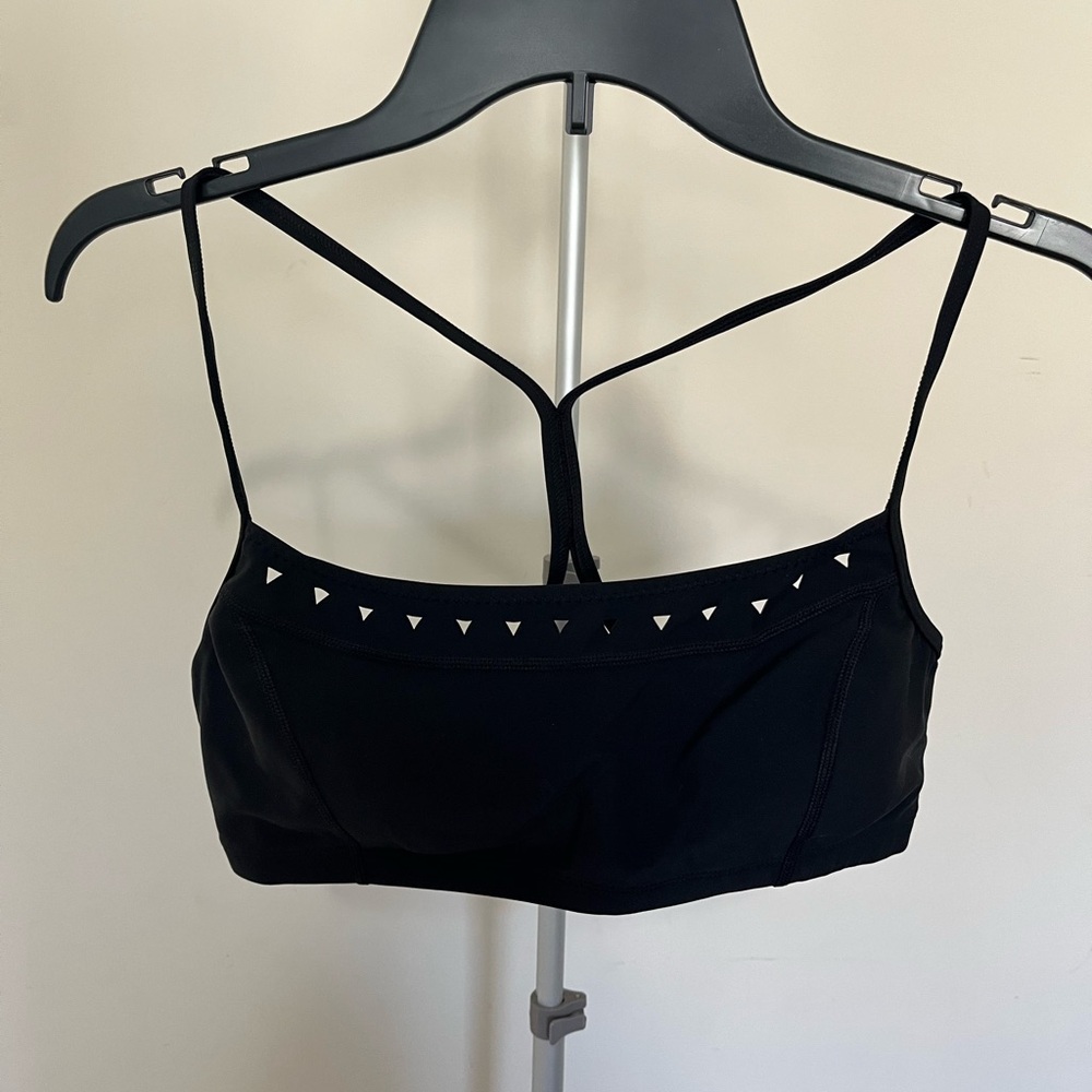 GIGI C Black Strappy Triangle Cutout Bralette